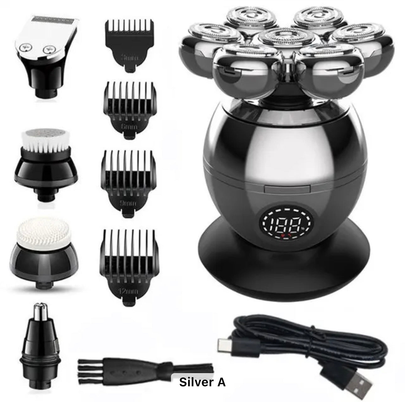 7 Head Bald Head Shaver for Men