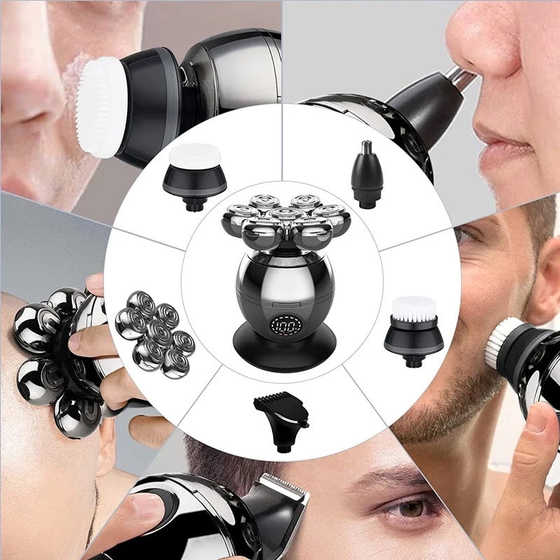 7 Head Bald Head Shaver for Men